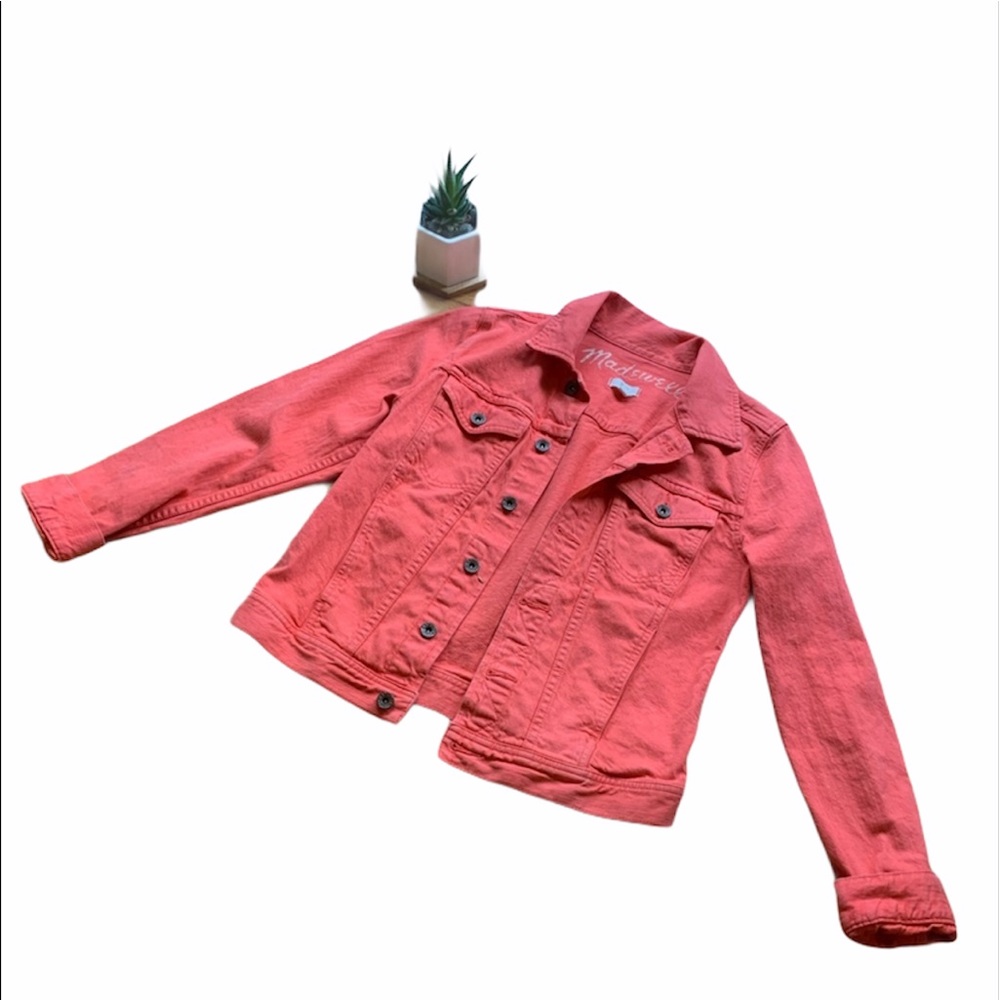 Madewell | Women's Denim Jacket | Coral | Small